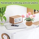 kgxulr Crochet Kit for Beginners, Tulip Crochet Starter Kit Beginner for Complete Beginners Adults, Crocheting Knitting Kit with Step-by-Step Video Tutorials (Tulip)