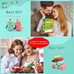 Faircosy Dinosaur Crochet Kit for Beginners: 2PCS Crochet Animal Kits for Adults - Learn to Crocheting Cute Amigurumi Starter Kit with Written Pattern & Video Tutorials (40%+ Yarn Extra)