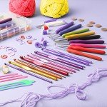 Hearth & Harbor Crochet Kit for Beginners Adults, Crochet Kits for Beginner, Learn to Crochet Set, Crocheting Kit, 1500 Yards Crochet Yarn, Crochet Hook Set, Crochet Accessories and Supplies