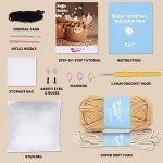 Cudroza Crochet Kit for Beginners - Highland Cow Starter Crochet Kits with Step-by-Step Video Tutorials and Yarns, Hook, Accessories, Birthday DIY Handmade Craft Gift for Adults and Kids(30%+ Yarn)