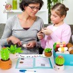 Crochetta Crochet Kit for Beginners - Crochet Starter Kit with Step-by-Step Video Tutorials, Learn to Crochet Kits for Adults and Kids, DIY Knitting Supplies, 4 Pack Plants Family(40%+ Yarn)