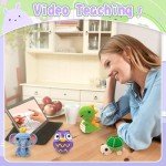 BOLDNOVA Knitting Kit for Beginners with 6 Pcs Crochet Animal Kit for Beginners in Step by Step Video Tutorials, Beginner Crochet Kit for Adults (B)