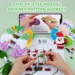 6Pcs Crochet Kit for Beginners - Knitting Kit for Adults and Kids Beginners -Woobles Crochet Kit and Crochet Animals Kits with Easy Peasy Yarn and Step-by-Step Video Tutorials