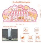 PERFECTSIGHT Bear Bakery Mouse Pad, Cute Bunny Cartoon Desk Mat for Women Girls Kids, Kawaii Keyboard Computer Large Gaming Mouse Pad, Full Desk Mousepad Non Slip Writing Pad for Office Home 31x 15