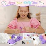 BWkoss Beginner Crochet Kit, Cute Animals Crochet Starter Kit for Adults Kids Unicorns DIY Craft Complete Material Pack with Step-by-Step Instruction and Video Tutorials for Knitting Enthusiast