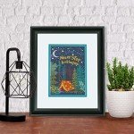 Dimensions Nighttime Camping Adventure Cross Stitch Kit for Beginners, 5" x 7", 14 Cnt. Navy Aida, 4pcs