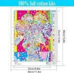 Flower Stamped Cross Stitch Kits - Colorful Flower Counted Cross Stitch Kits for Beginners Adults Needlepoint Cross-Stitch Patterns Dimensions Needlecrafts Embroidery Kits Arts and Crafts