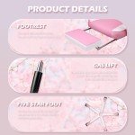 LEMBERI Pink Gaming Chair with footrest, Kawaii Cute Pink Gamer Chair for Girl,Girls Video Game Chairs,Computer Gaming Chair with Headrest and Lumbar Support