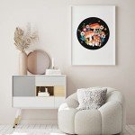 Louise Maelys Mushroom Embroidery Kits for Beginners with Art Night Pattern,Adults Starter Cross Stitch Kit DIY Needlepoint