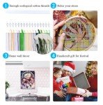 Dream Catcher Counted Cross Stitch Kits for Adults, Flowers Stamped Cross Stitch Kits for Beginners, Needlepoint Cross-Stitch Patterns Embroidery Kits Arts and Crafts for Home Decor 12×16 Inch