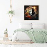 Baipisan Cross Stitch Kit for Adults - Sun and Moon 11CT Preprinted Easy Pattern Needlepoint Kit