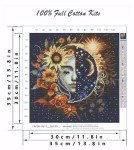 Baipisan Cross Stitch Kit for Adults - Sun and Moon 11CT Preprinted Easy Pattern Needlepoint Kit