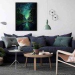 DYAIANGMU Stamping Cross Stitch Kit,Scenery Cross Stitch Kit for Adult Beginners, Full Line DIY Cross Stitch Stitching Kit for Home Decor Cross Stitch Patterns 15.7x11.8 inches