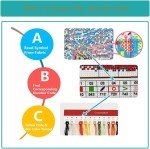 Stamped Cross Stitch Kits - Skeleton Flower Embroidery Kits for Beginners Adults,11 CT Patterns Dimensions Counted Cross Stitch Kits Arts Craft Kits Frameless12x16inch