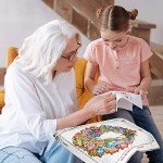 Baipisan Cross Stitch Kit for Adults - Sun and Moon 11CT Preprinted Easy Pattern Needlepoint Kit