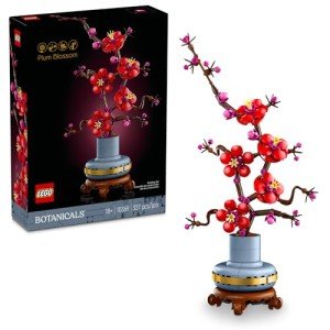 LEGO Botanicals Plum Blossom Building Set for Adults - Artificial Flower for Dinner Table Centerpiece, Living Room Home Decor, Ages 18+ - Gift for Mother's Day - DIY Craft Kit - 10369