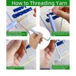 DIY Punch Needle Kits for Beginners Cute Cartoon Highland Cow with Daisy Flower with Hoop Embroidery Punch Needle Starter Craft Set Easy for Adults and Children Festival Gift and Decoration 20x20cm-1