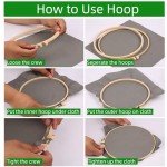 DIY Punch Needle Kits for Beginners Cute Cartoon Highland Cow with Daisy Flower with Hoop Embroidery Punch Needle Starter Craft Set Easy for Adults and Children Festival Gift and Decoration 20x20cm-1