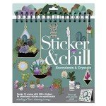 Sticker & Chill Sticker Book for Adults – 800+ Repositionable Stickers Create Designs on 10 Spiral Bound Scene Pages – Easy, Fun & Stress Relieving Relaxation Activity – Succulents & Crystals Series