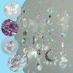 HYBEADS DIY Suncatchers, 400pcs Sun Catchers Making Supplies Kit Art and Crafts for Adults Hanging Prism Sun Catcher with Crystals Rainbow Maker for Indoor Window Home Wedding Garden Christmas Decor