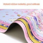 PERFECTSIGHT Bear Bakery Mouse Pad, Cute Bunny Cartoon Desk Mat for Women Girls Kids, Kawaii Keyboard Computer Large Gaming Mouse Pad, Full Desk Mousepad Non Slip Writing Pad for Office Home 31x 15