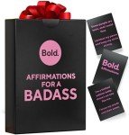 Badass Affirmation Cards - 100 Daily Motivational and Inspirational Affirmations for Women - Gifts for Women, Best Friend, and Self Care