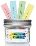 20 Positive Messages - Mini Jar of Positivity - Uplifting Affirmations, Self Care, Kindness, Joy, Motivational Messages Positive Jar Decorative Jar (Colorful-Positive)