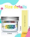 20 Positive Messages - Mini Jar of Positivity - Uplifting Affirmations, Self Care, Kindness, Joy, Motivational Messages Positive Jar Decorative Jar (Colorful-Positive)