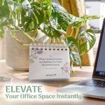 MESMOS Inspirational Gifts for Women, Perpetual Calendar with 366 Daily Affirmations, Mindfulness Self Care Gifts, Cute Office Desk Accessories, Office Decorations, Desk Decor for Women