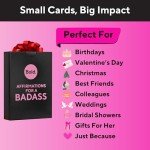 Badass Affirmation Cards - 100 Daily Motivational and Inspirational Affirmations for Women - Gifts for Women, Best Friend, and Self Care