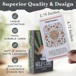 PURPLE CANYON Self Care Affirmation Cards | Positive Affirmations Cards for Mindfulness and Meditation | Motivational Gifts for Women and Men | 52 Card Deck for Encouragement