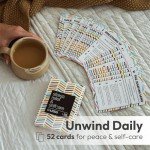 Allura & Arcia 52 Stress Less & Self Care Cards - Mindfulness & Meditation Exercises - Anxiety Relief & Relaxation