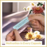 50 Positive Messages in a Bottle - Unique Stress Relief and Wellness Gifts for Men and Women - Desk Accessories for Meditation and Self Care - Xmas Gifts