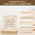 Gejoyse 60 Intelligent Change Mindful Affirmation Cards for Women with Display Stand Inspirational Motivational Positive Daily Cards for Women Spiritual Self Care Gifts for Womens Friend Her