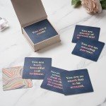 Affirmation Cards for Women | 52 Daily Inspirational & Motivational Quotes | Funny & Positive Mix for Self-Care, badass & sweary | Modern Design, Premium Printing | Birthday & Friend Gifts