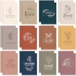 Tatuo 24 Pcs Positive Affirmation Notebooks Inspirational Quote Notebook Small Motivational Encouragement Notepads Daily Affirmations Journal for Women Men Stress Relief and Self Care Gift (Sketch)