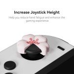 GeekShare 4PCS Silicone Joycon Thumb Grip Caps, Kawaii Cherry Blossom Joystick Cover Compatible with Switch/OLED/Switch Lite (Sakura)