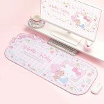 Kuitmor Kawaii Anime Mouse Pad Cute Gaming Mouse Pad,Non-Slip Waterproof Desk Mat for Keyboard,Durable Large Extended Mouse Pad with Bowknot Edge for Office Gaming - FlowerCat