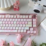 KiiBoom x Maorbeng Meow Meow Squad Keycaps Set, Dye-Sublimation PBT, Mao Profile, 142 Keys Custom Keycaps for ANSI Layout, MX Switches Mechanical Gaming Keyboard