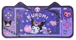 Large Mouse Pad Cute Desk Mat for Keyboard and Mouse, Kawaii Desk Accessories Anime Thicken Pink Desk Mat for Gaming or Home Office Work (Black)