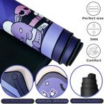 Large Mouse Pad Cute Desk Mat for Keyboard and Mouse, Kawaii Desk Accessories Anime Thicken Pink Desk Mat for Gaming or Home Office Work (Black)