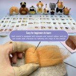 Truslin Needle Felting Kit, DIY Crafts for Adults Women, Hobby Kit with Felting Supplies,Felting Needles, Felting Wool and Tools for Beginners, Adult Craft Kits, Faceless Animals 12pcs