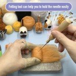 Truslin Needle Felting Kit, DIY Crafts for Adults Women, Hobby Kit with Felting Supplies,Felting Needles, Felting Wool and Tools for Beginners, Adult Craft Kits, Faceless Animals 12pcs
