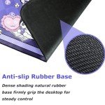 Large Mouse Pad Cute Desk Mat for Keyboard and Mouse, Kawaii Desk Accessories Anime Thicken Pink Desk Mat for Gaming or Home Office Work (Black)