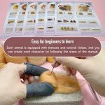 Needle Felting Kit, DIY Crafts for Adults Women, Hobby Kit with Felting Supplies,Felting Needles, Felting Wool and Tools for Beginners, Adult Craft Kits, Animal Kit 6pcs