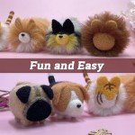 Needle Felting Kit, DIY Crafts for Adults Women, Hobby Kit with Felting Supplies,Felting Needles, Felting Wool and Tools for Beginners, Adult Craft Kits, Animal Kit 6pcs