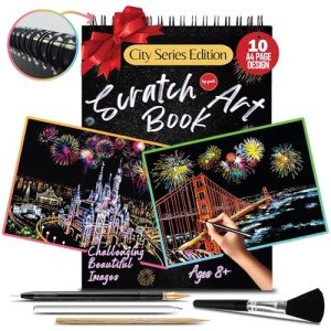 Scratch Art Book for Adults - Colorful City Series Scratch Art | Scratch Painting Foil Art for Adults | Scratch and Sketch City Series Books | Foil Engraving Scratch Art Adult (City Series)