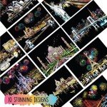 Scratch Art Book for Adults - Colorful City Series Scratch Art | Scratch Painting Foil Art for Adults | Scratch and Sketch City Series Books | Foil Engraving Scratch Art Adult (City Series)