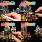 Scratch Art Book for Adults - Colorful City Series Scratch Art | Scratch Painting Foil Art for Adults | Scratch and Sketch City Series Books | Foil Engraving Scratch Art Adult (City Series)