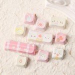 KiiBoom x Maorbeng Meow Meow Squad Keycaps Set, Dye-Sublimation PBT, Mao Profile, 142 Keys Custom Keycaps for ANSI Layout, MX Switches Mechanical Gaming Keyboard